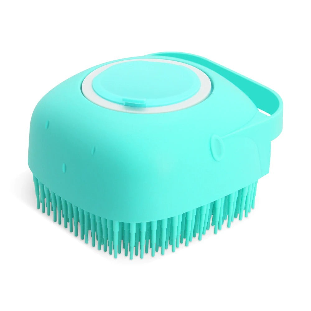 Pet Dog Shampoo Massager Brush Cat Massage Comb Grooming Scrubber Shower Brush For Bathing Short Hair Soft Silicone Brushes Shipping included