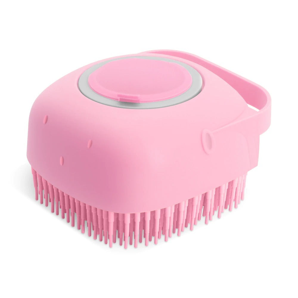 Pet Dog Shampoo Massager Brush Cat Massage Comb Grooming Scrubber Shower Brush For Bathing Short Hair Soft Silicone Brushes Shipping included