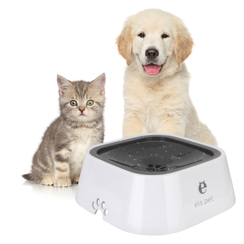 1.5L Cat Dog Water Bowl Carried Floating Bowl Anti-Overflow Slow Water Feeder Dispenser Pet Fountain ABS&PP Dog Supplies Shipping included