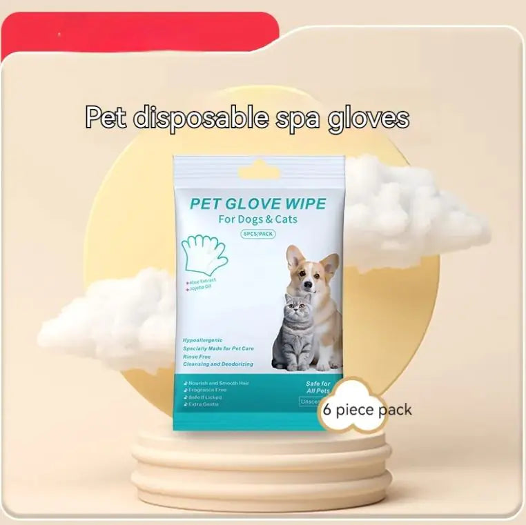 Pet Disposable Gloves Cat Dog Cleaning Dry Cleaning Gloves Pet Products