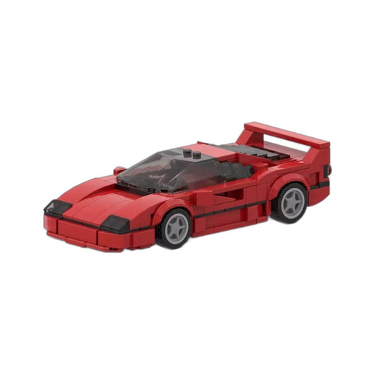 MOC 8 grid car speed Series Ferrari F40 compatible with Lego Puzzle Boy built-up superrace racing model