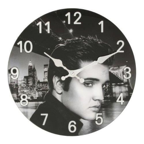 HOMETIME Elvis Iconic Collection Glass Wall Clock 30cm W9716