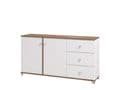 Champagne White Gloss And Warm Oak Effect Sideboard - 3442 RZ